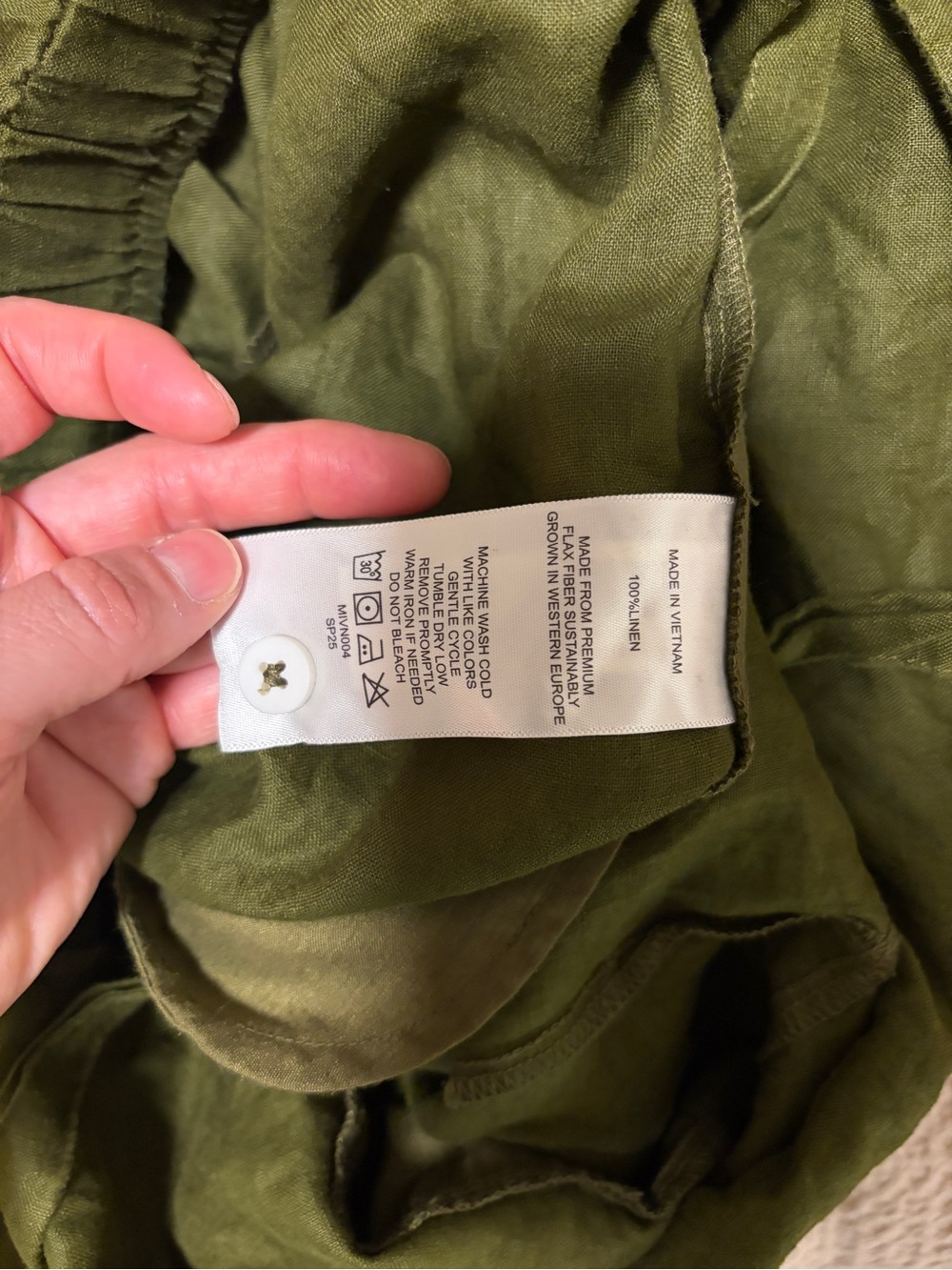100% European Linen Square Neck Jumpsuit - Picture 7 of 11